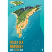 Marmota: Inseln der Nordsee 2025 - Wandkalender - Inselkarten - Hochformat A3 29,7 x 42 cm, EAN/ISBN-13: 4250809653969